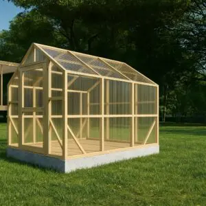 Дървена оранжерия от шведски смърч 2.6х3м